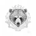 grizzly bear enneagram tattoo design idea