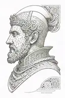 Roman emperor bareheaded like Roman bust sculpture no beard  tattoo design idea