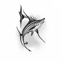 marlin, permit fish, bonefish, sailfish, roosterfish tattoo design idea