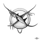 marlin, permit fish, bonefish, sailfish, roosterfish tattoo design idea