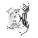 marlin, permit fish, bonefish, sailfish, roosterfish tattoo design idea