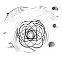 lua e mar  tattoo design idea