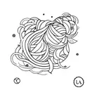 lua e mar  tattoo design idea