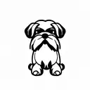 shih tzu and coffee tattoo design idea