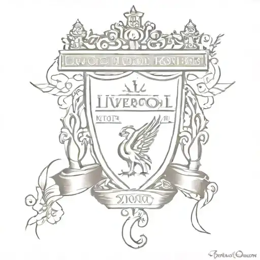logo tattoo design incorporating elements Liverpool FC and 4 mens group  tattoo design idea