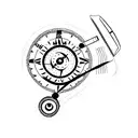 pocket compass  tattoo design idea