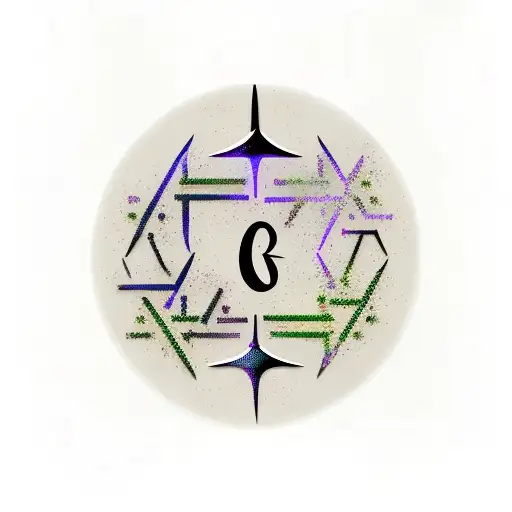 name in ogham with 4 elements tattoo design idea