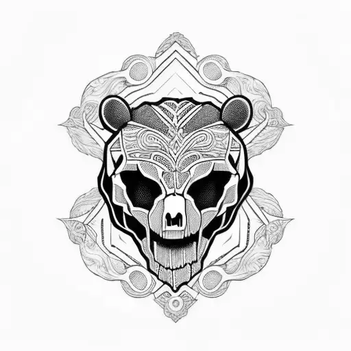 Neo trad style bear skull by Tara :) - Black Dahlia Tattoo | Facebook