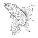 fish scale  tattoo design idea