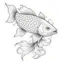 fish scale  tattoo design idea
