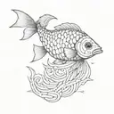 fish scale  tattoo design idea