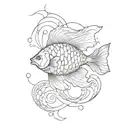 fish scale  tattoo design idea