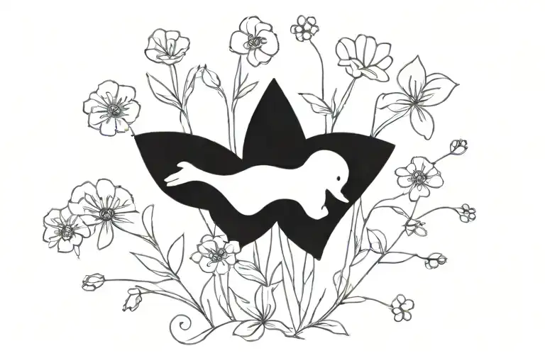 Birth Flower Bouquet february martch april may  tattoo design idea