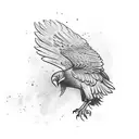 crow escaping danger tattoo design idea