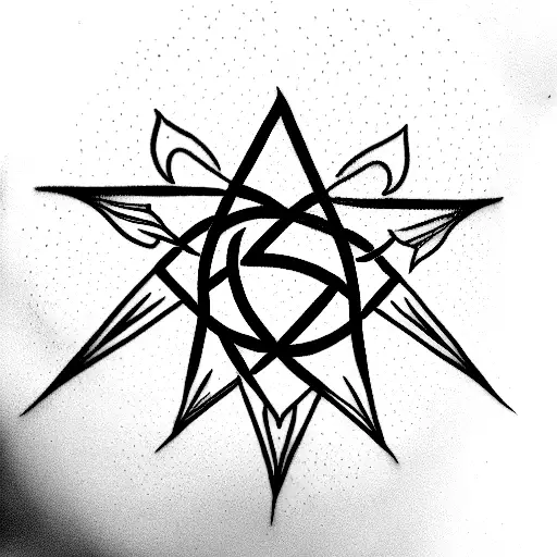 wicca symbols tattoo design idea
