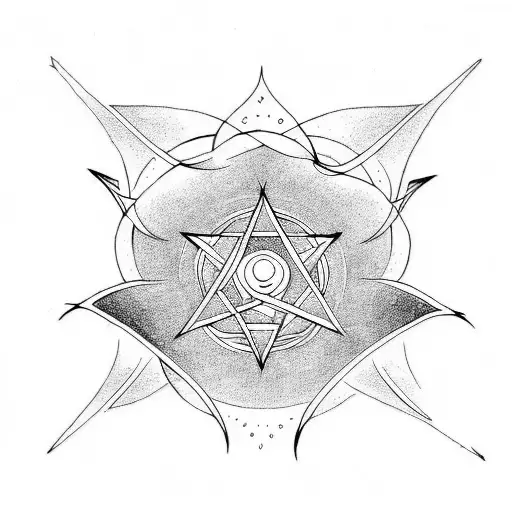 wicca symbols tattoo design idea