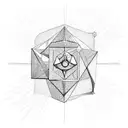 icarus falling geometry tattoo design idea