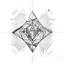 icarus falling geometry tattoo design idea