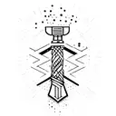 thor's hammer tattoo design idea
