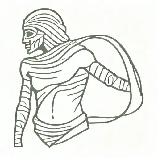 mummy cover art tattoo design idea