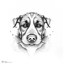 dog nose close up tattoo design idea