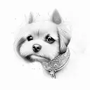 dog nose close up tattoo design idea