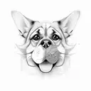dog nose close up tattoo design idea