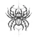 weird spider tattoo design idea