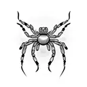 weird spider tattoo design idea