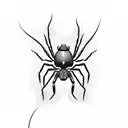 weird spider tattoo design idea