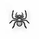 weird spider tattoo design idea