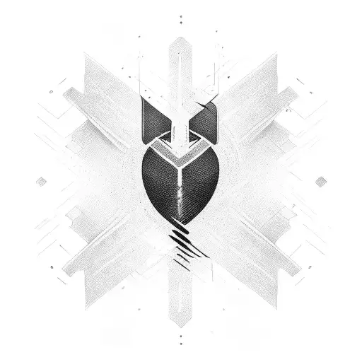  heartbeat line of Resurrection tattoo design idea