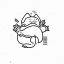 Snorlax  tattoo design idea
