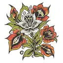 Ojibwe floral patterns tattoo design idea