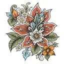 Ojibwe floral patterns tattoo design idea