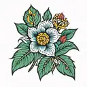 Ojibwe floral patterns tattoo design idea