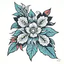 Ojibwe floral patterns tattoo design idea