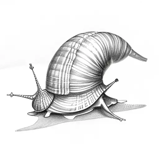 Snail Delivering Mail tattoo design idea