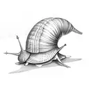 Snail Delivering Mail tattoo design idea