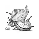 Snail Delivering Mail tattoo design idea