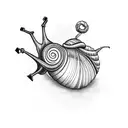 Snail Delivering Mail tattoo design idea