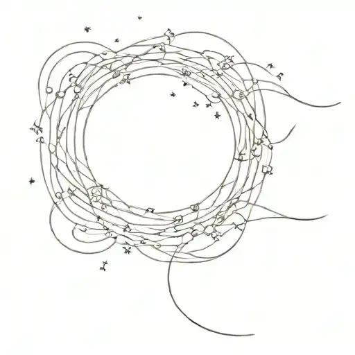universe gratitude blessing tattoo design idea