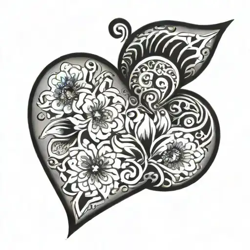 alba heart tattoo design idea