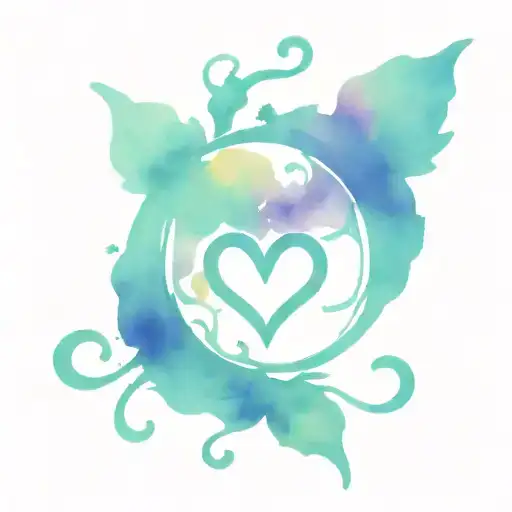 unconditional love symbol drawn tattoo design idea