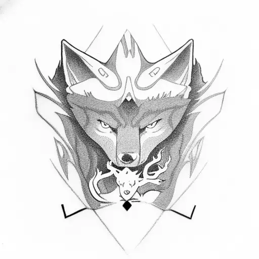 dagger from princess mononoke tattoo design idea