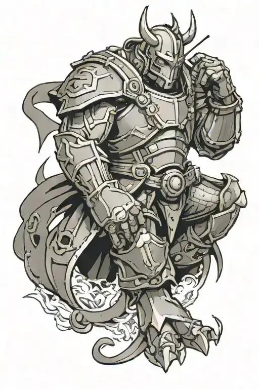 alphonse elric full metal tattoo design idea