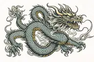 Asian dragon tattoo design idea