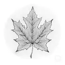 red maple leaf tattoo design idea
