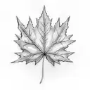 red maple leaf tattoo design idea