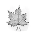 red maple leaf tattoo design idea